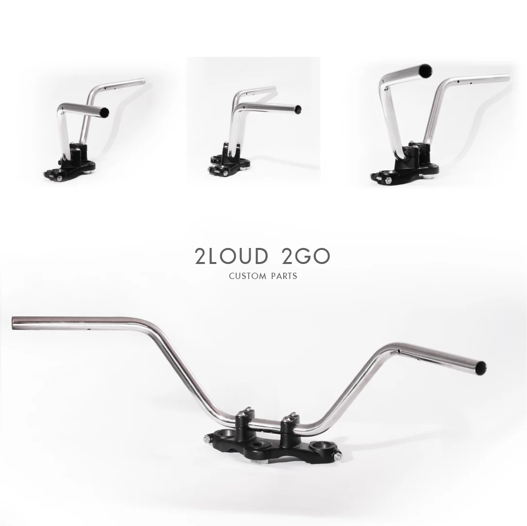 2LOUD Custom Polished White Iron High Handlebar