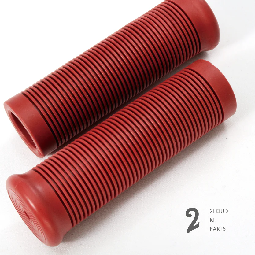 2LOUD Custom RED Vintage Handlebar Grips