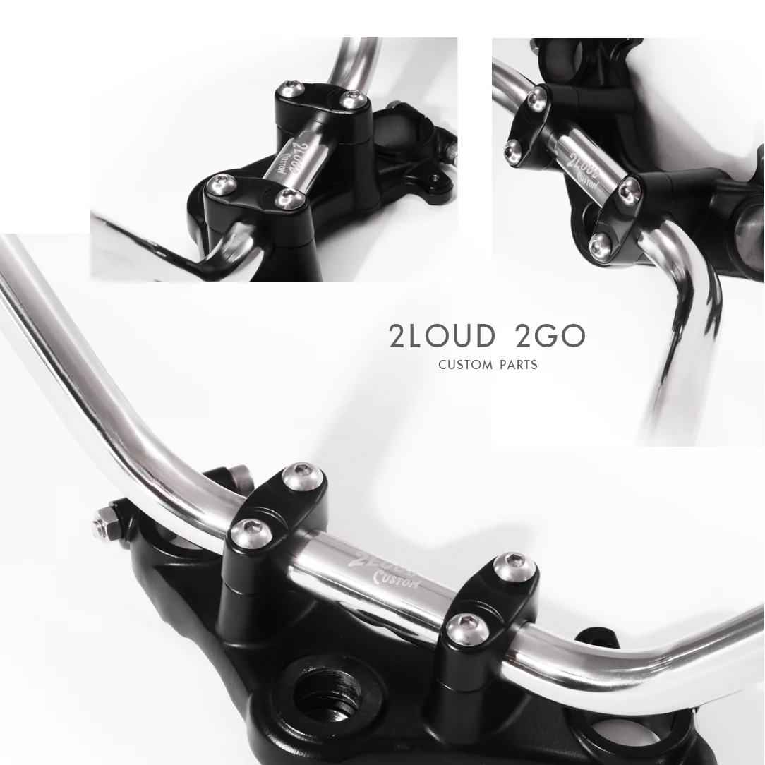 2LOUD Custom Polished White Iron High Handlebar