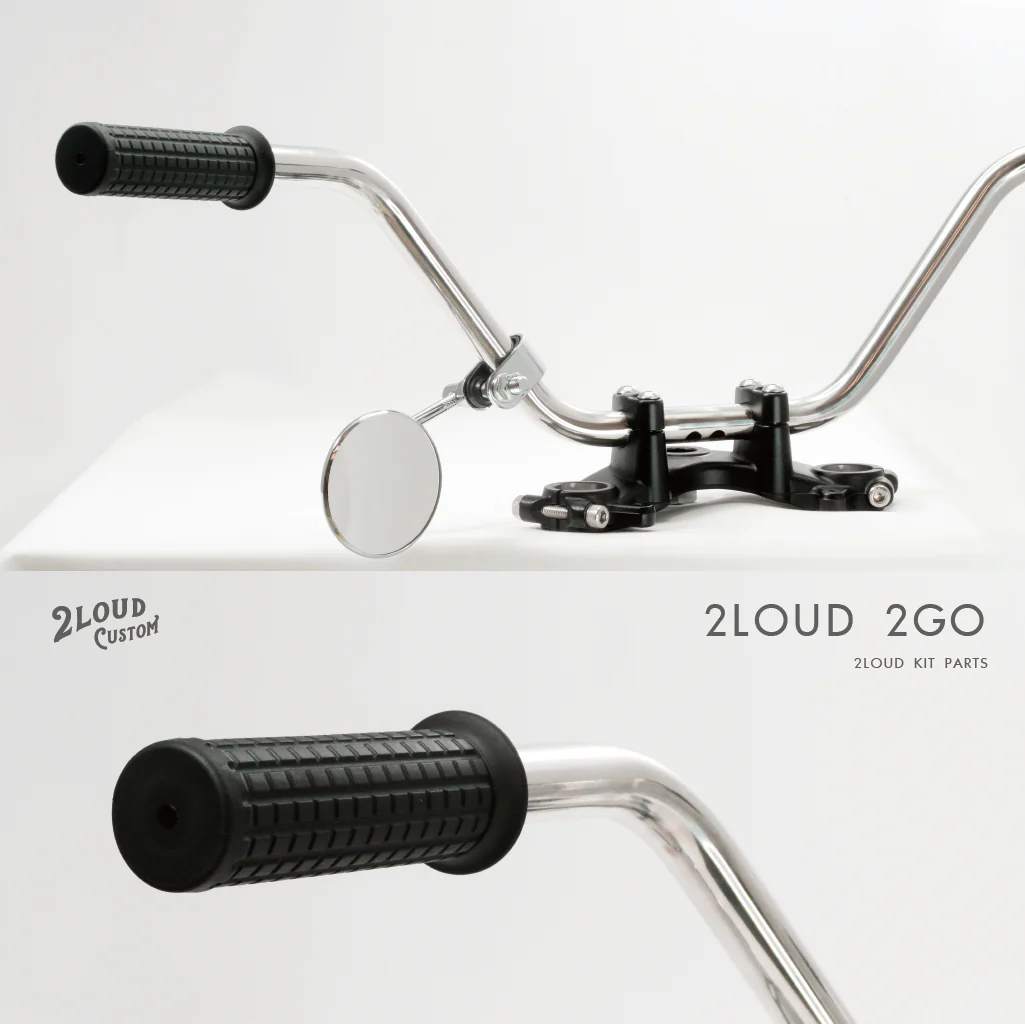 2LOUD Custom BLACK Vintage Handlebar Grips