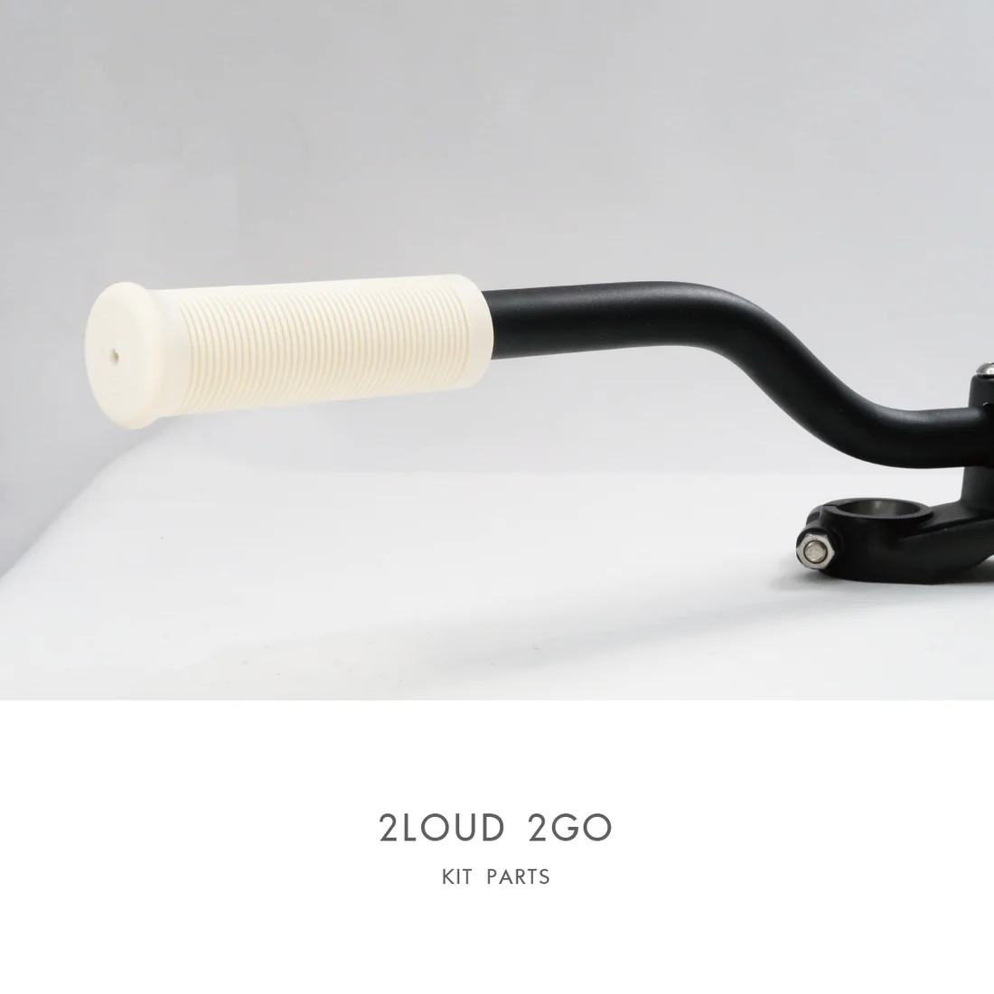2LOUD Custom White Vintage Handlebar Grips