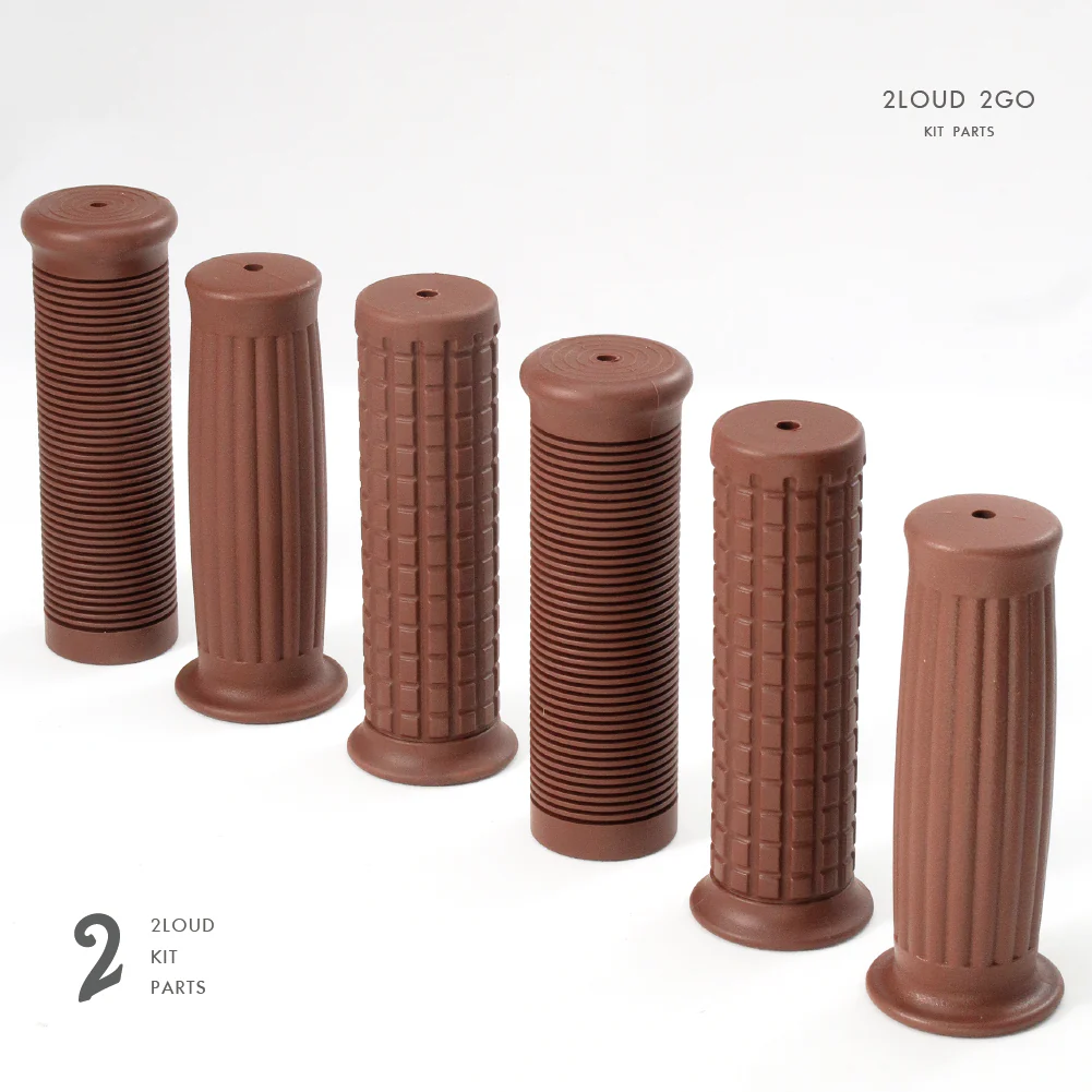 2LOUD Custom Brown Vintage Handlebar Grips