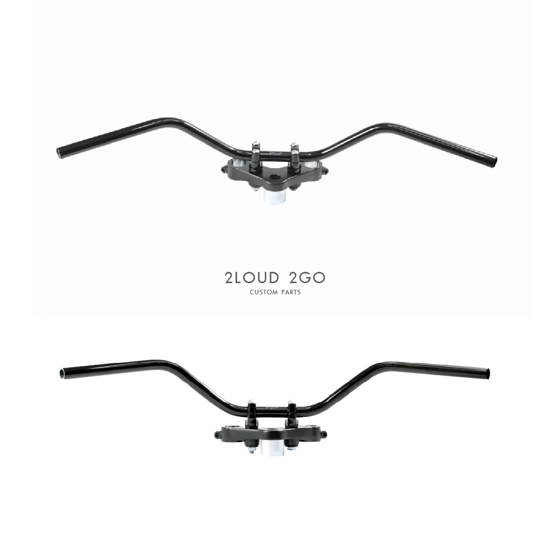 2LOUD Custom Polished White Iron Goose-Neck Handlebar