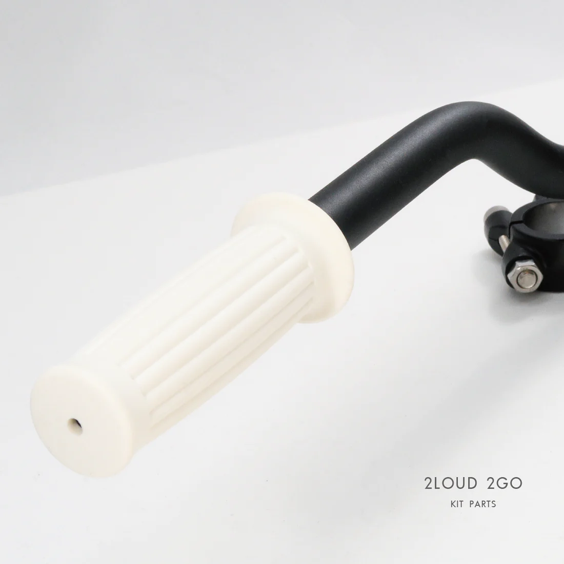 2LOUD Custom White Vintage Handlebar Grips