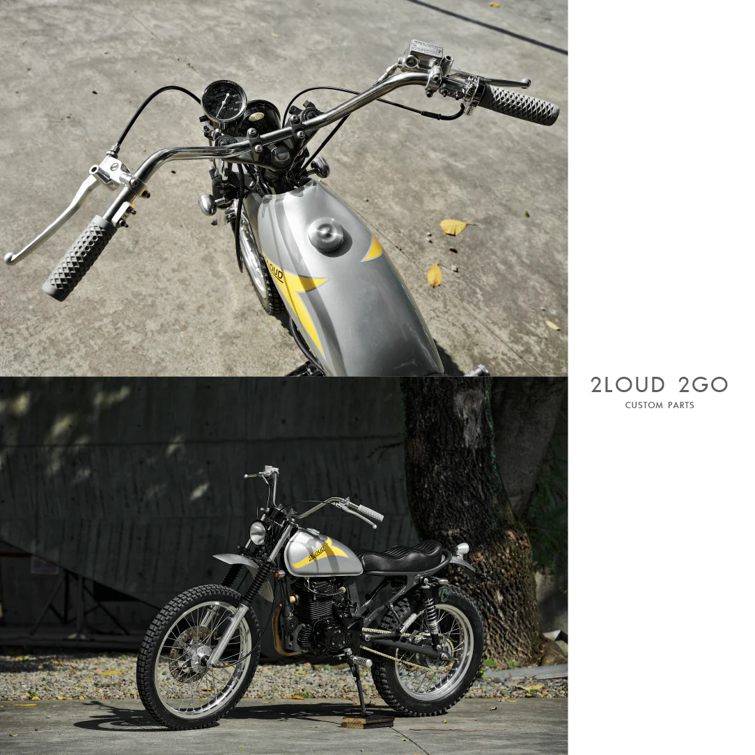 2LOUD Custom Polished White Iron High Handlebar