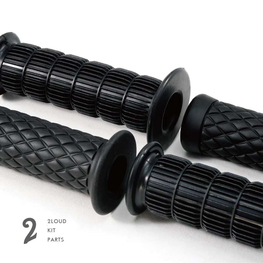 2LOUD Custom BLACK Vintage Handlebar Grips