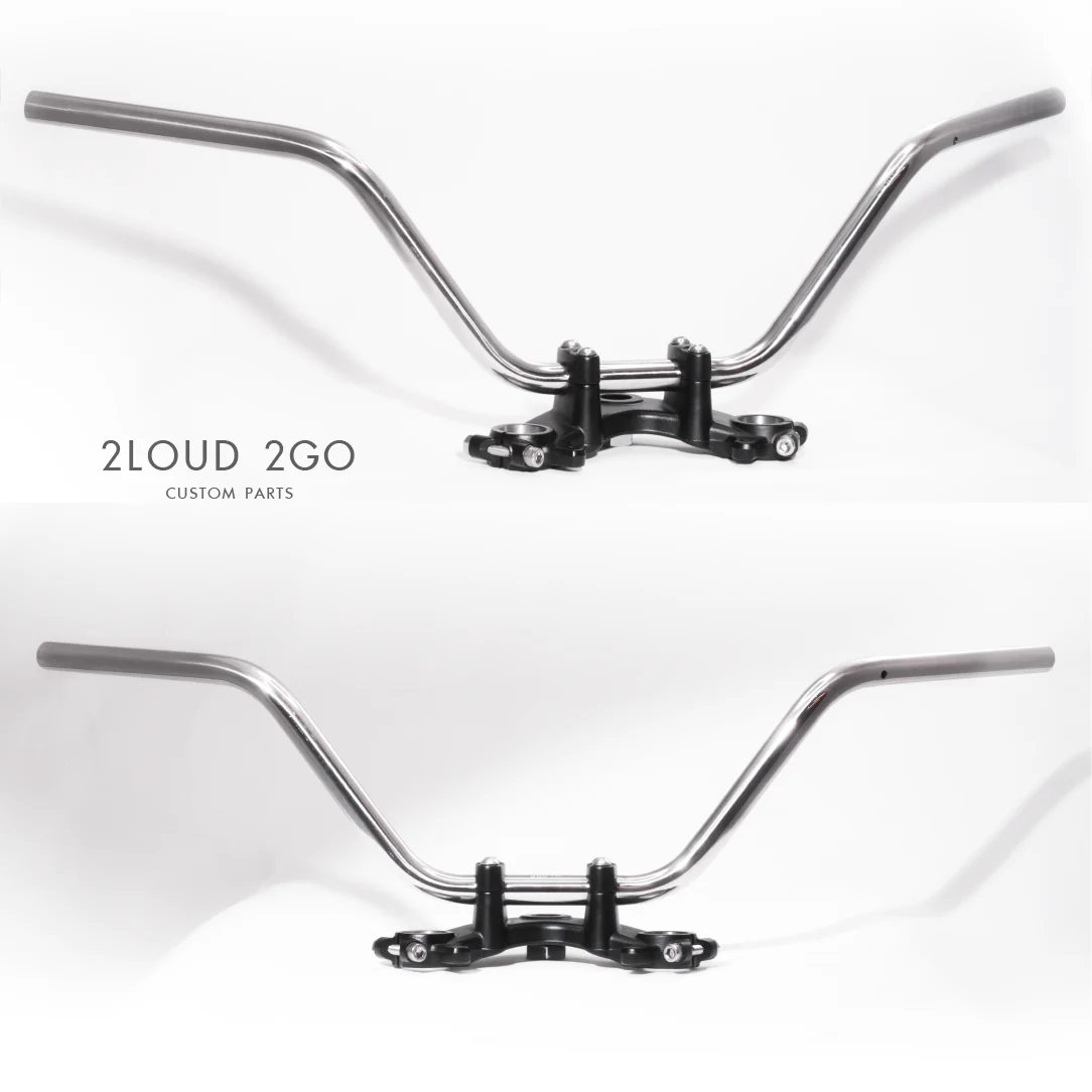 2LOUD Custom Polished White Iron High Handlebar