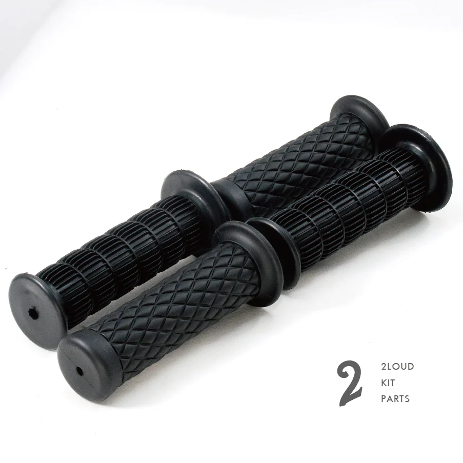 2LOUD Custom BLACK Vintage Handlebar Grips