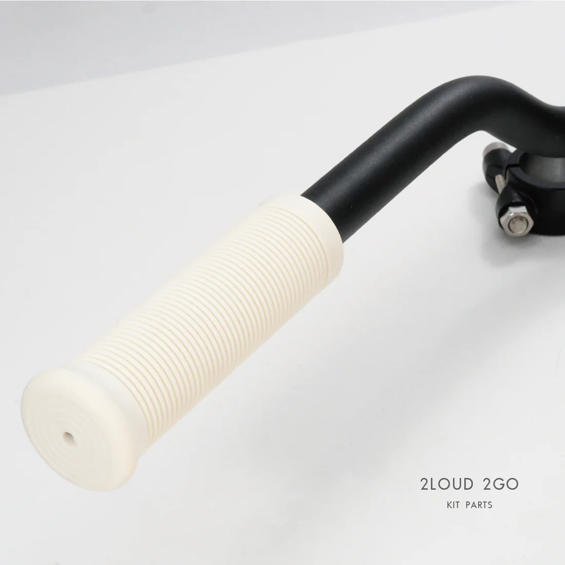 2LOUD Custom White Vintage Handlebar Grips