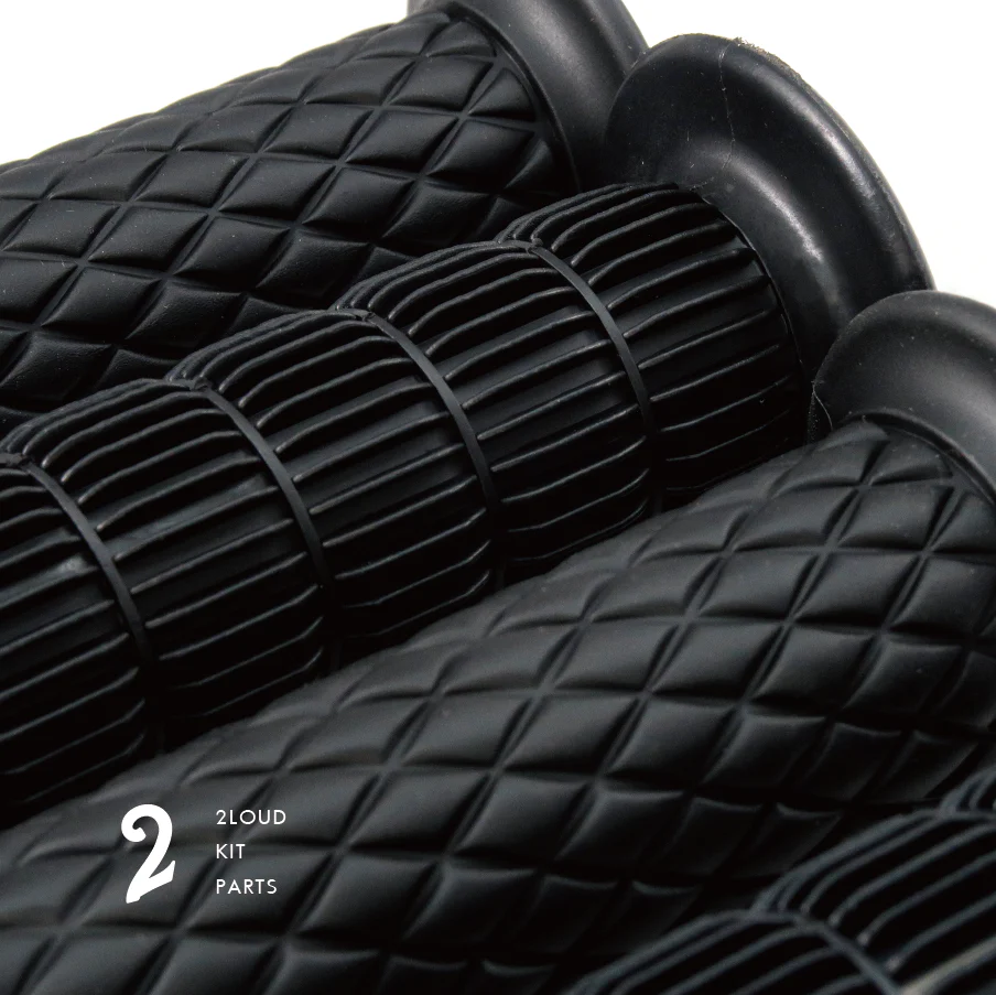 2LOUD Custom BLACK Vintage Handlebar Grips