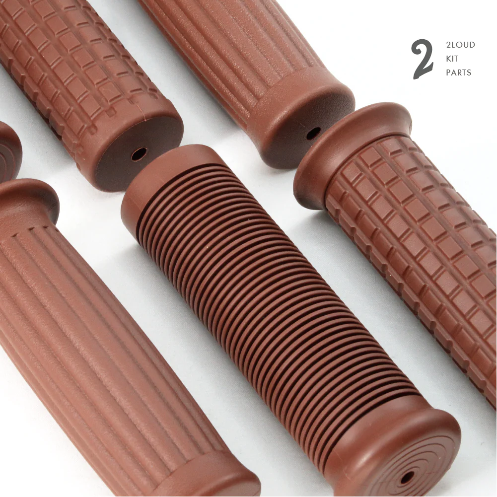 2LOUD Custom Brown Vintage Handlebar Grips