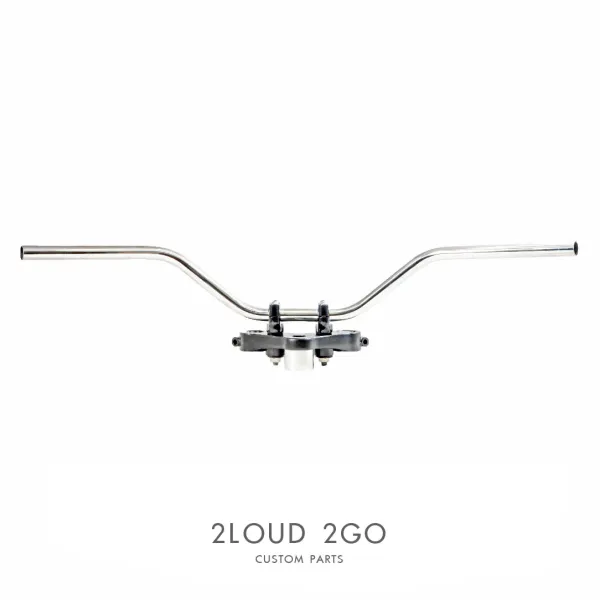2LOUD Custom Polished White Iron Goose-Neck Handlebar
