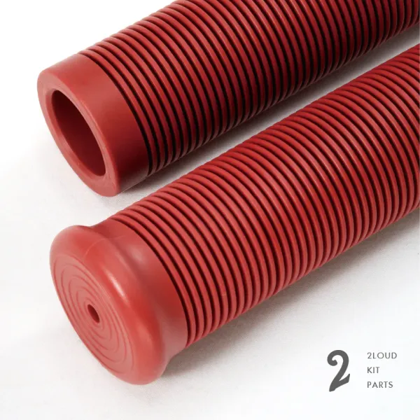 2LOUD Custom RED Vintage Handlebar Grips