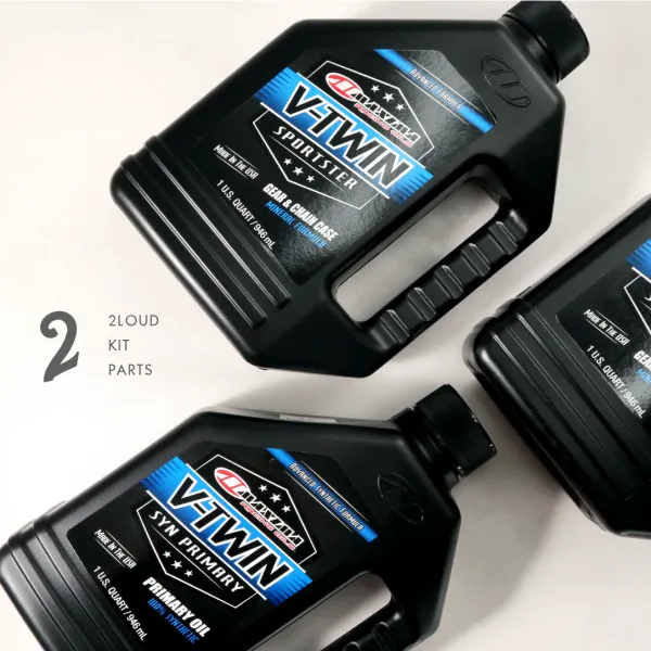 2Loud Custom Harley GEAR&CHAIN CASE Semi-Synthetic Transmission Oil