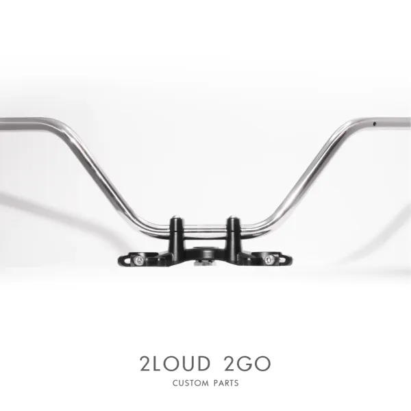 2LOUD Custom Polished White Iron High Handlebar