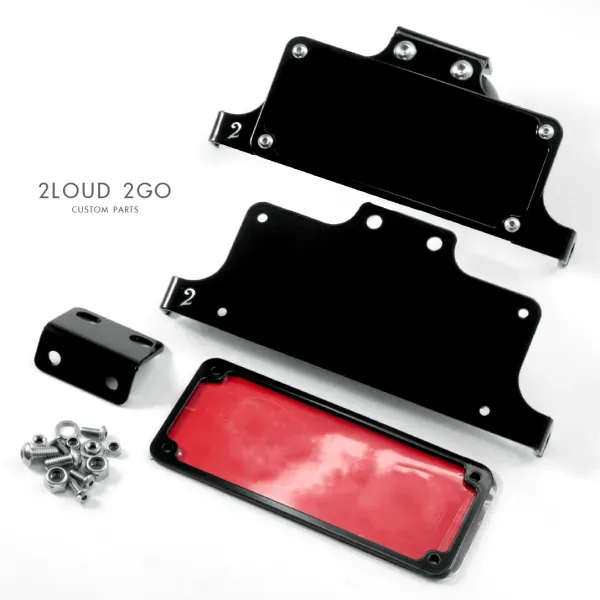 Harley Front License Plate Bracket with Turn Signal Mount