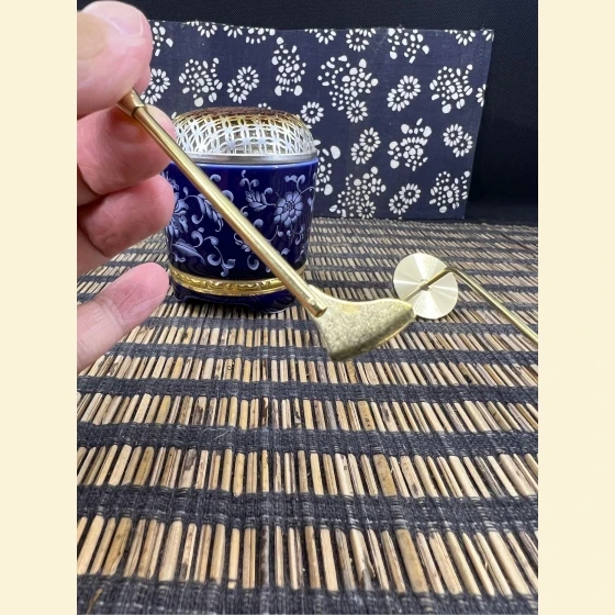 Incense spoon, incense shovel, and incense slab three-piece set