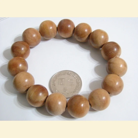 14mm Old Mountain Sandalwood Beads from Tonga
