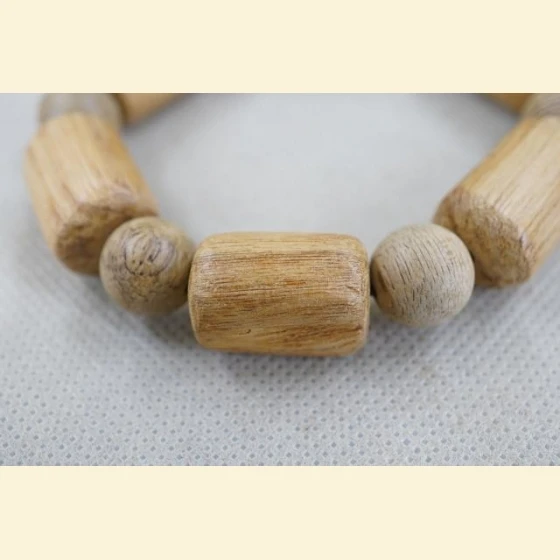 Wild Hainan Island barrel beads + Papua 12mm