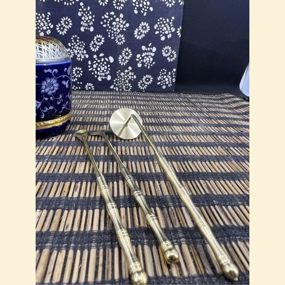Incense spoon, incense shovel, and incense slab three-piece set