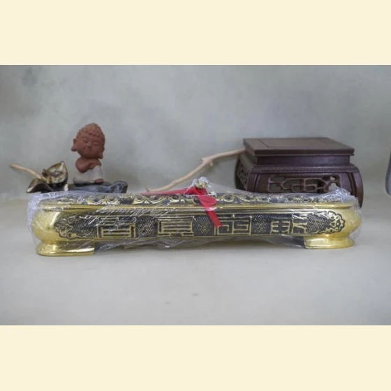 Bronze reclining incense burner (one foot)