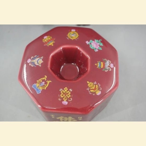 Red Heart Sutra Eight Auspicious Symbols