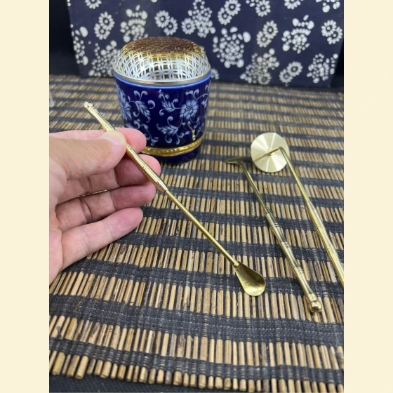 Incense spoon, incense shovel, and incense slab three-piece set