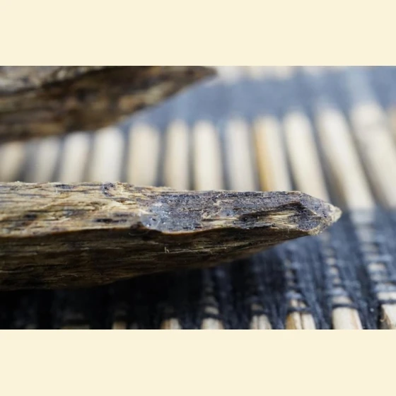 64.24 grams of black agarwood from Hoi An, Vietnam.