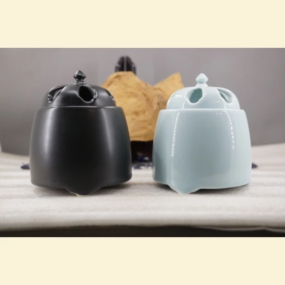 Elegant electric incense burner (please specify celadon or black crystal) 110V 220V