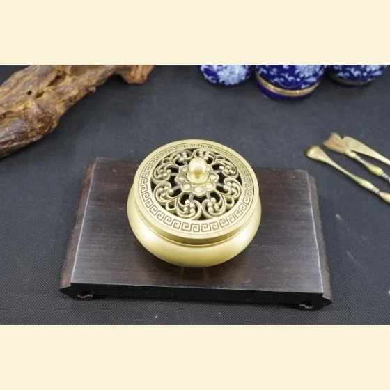 Copper incense ash leveler