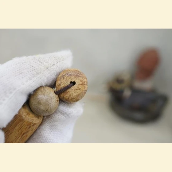 Wild Hainan Island barrel beads + Papua 12mm