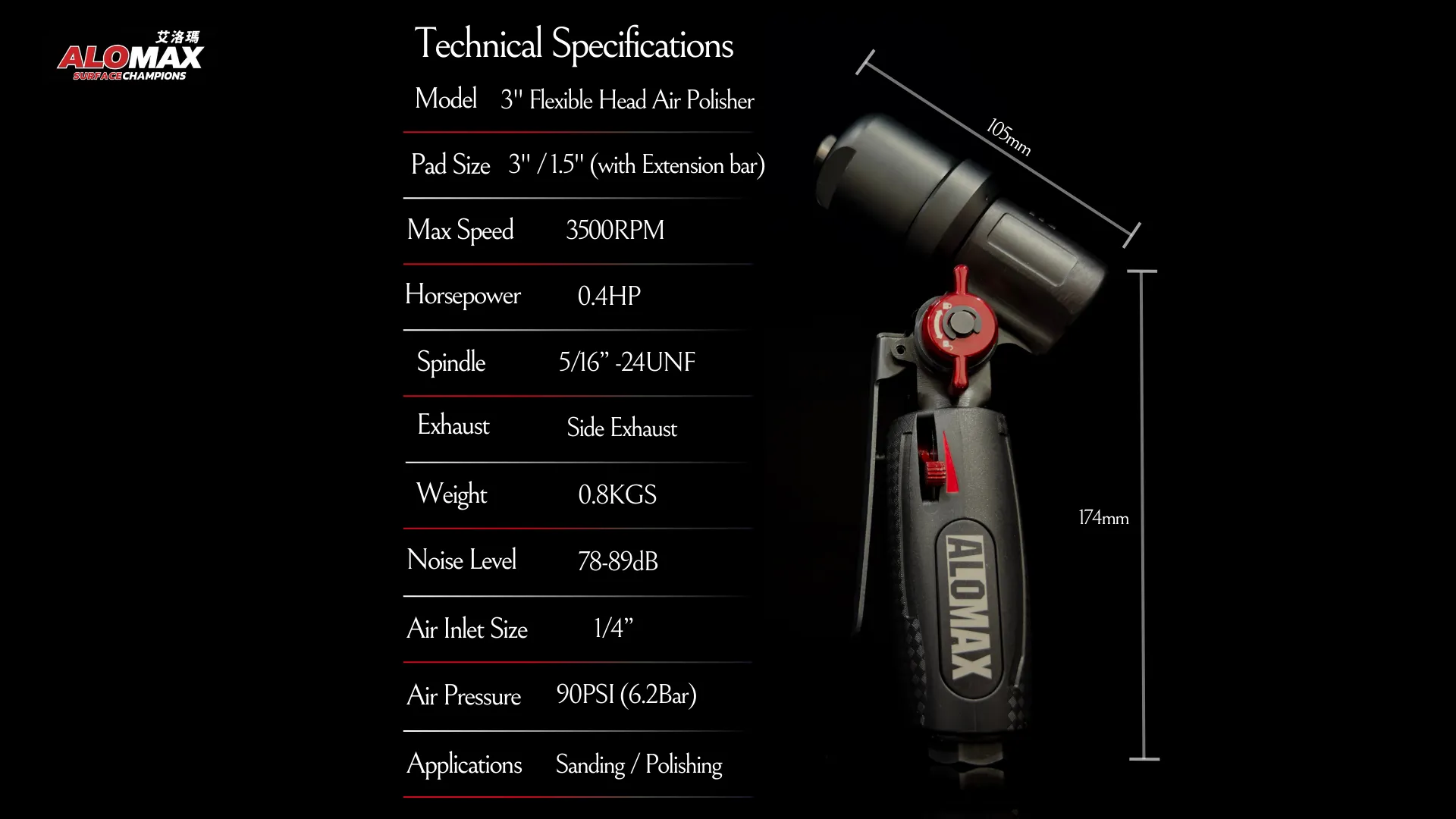 Red Samurai Pneumatic Polishing & Sanding Kit