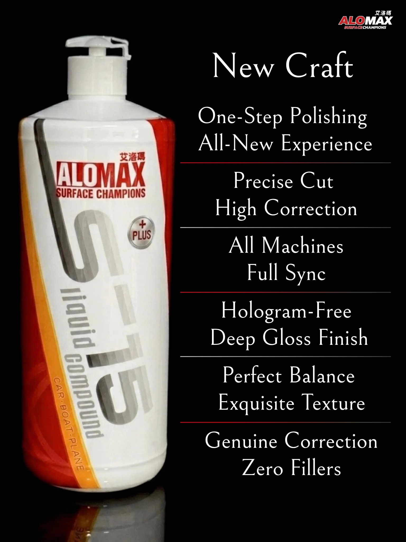 ALOMAX S15 PLUS One Step Liquid Compound - Swirl Free / Cut & Finish