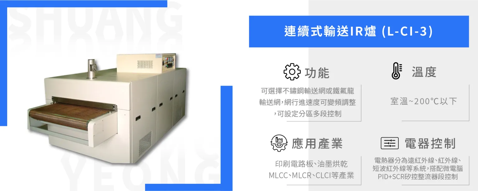 Applications and advantages of the continuous conveyor IR furnace (L-CI-3)