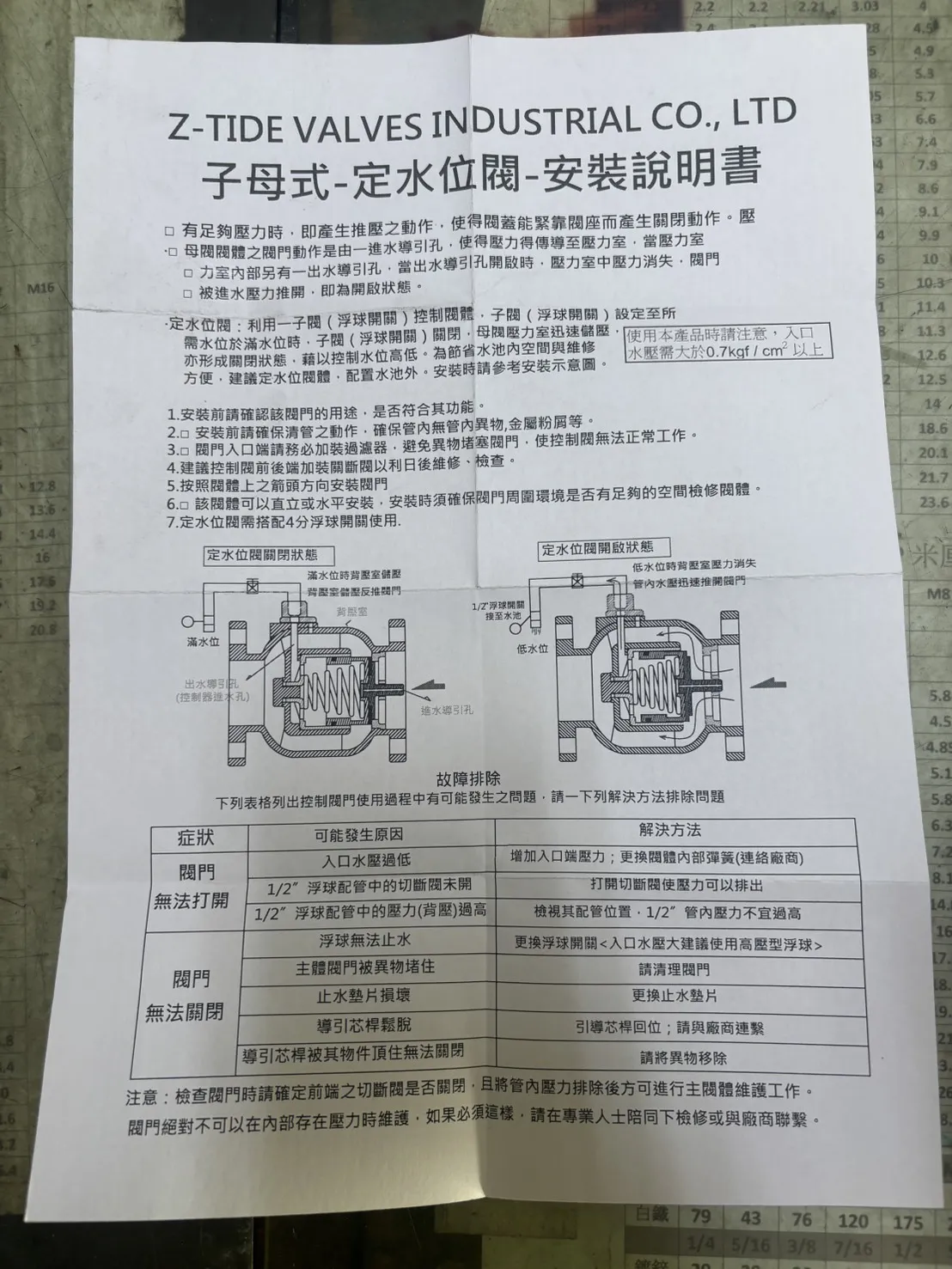 304子母式定水位閥+浮球開關