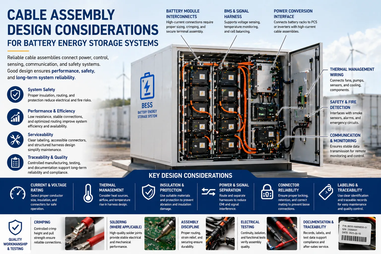 Cable Assembly Design Considerations for Battery Energy Storage Systems