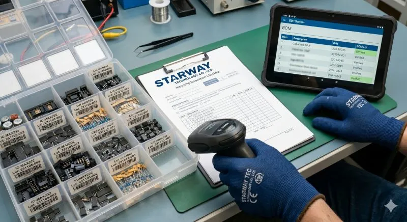 Incoming material inspection for custom wire harness manufacturing by Starway Technology