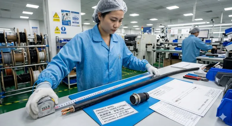 Wire preparation checks before custom wire harness assembly by Starway Technology