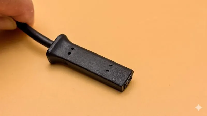 Molex Milli-Grid connector side with custom overmolded 35 percent black PVC body