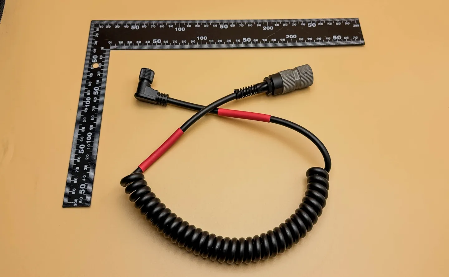 Finished tactical ANR communication spiral cable assembly for armored vehicles manufactured by Starway Technology