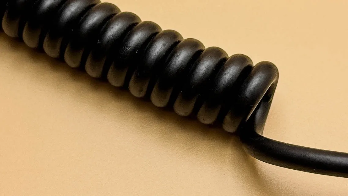 Custom PU spiral cable used for tactical ANR communication cable assembly