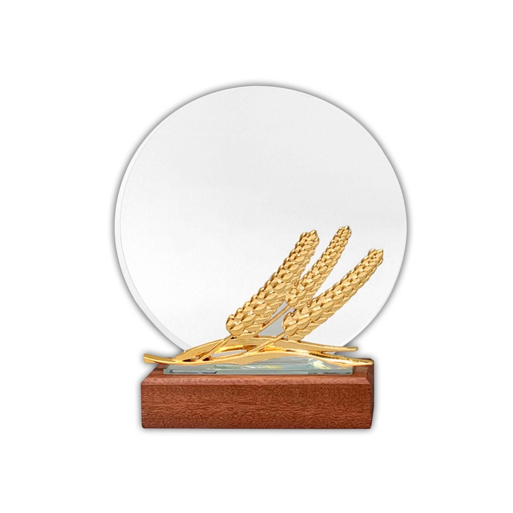 圓形晶木獎牌(麥穗款)
