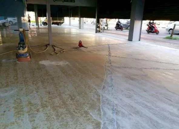 二手車銷售展場，土耳其藍，耐壓止滑地坪