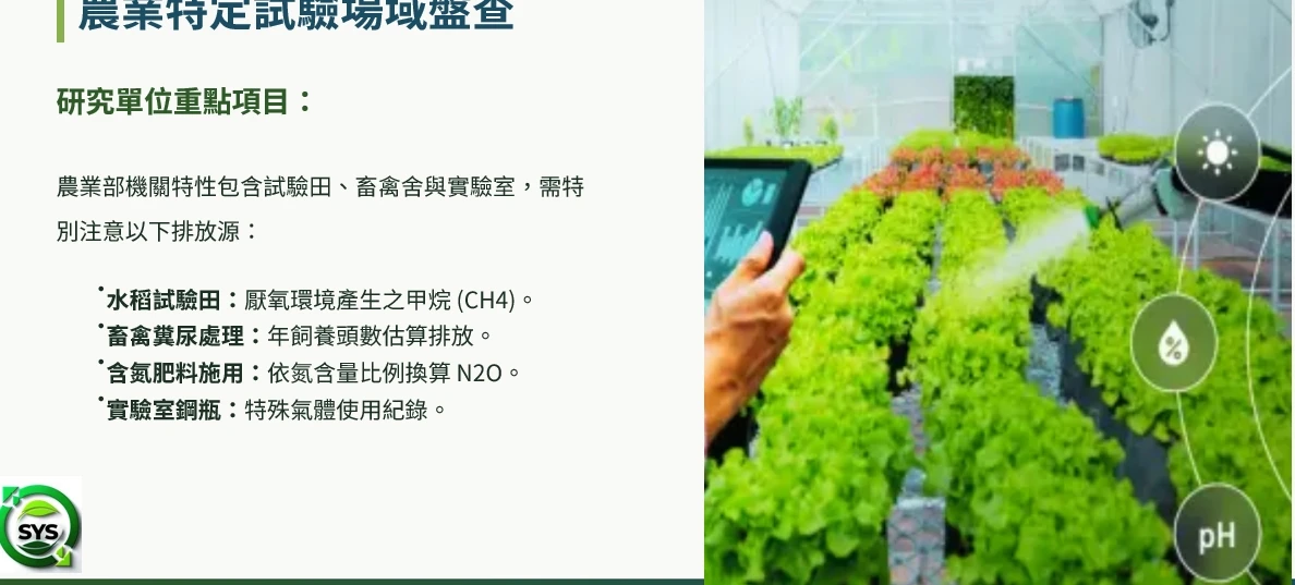 農藥試驗所完成碳盤查與報告書