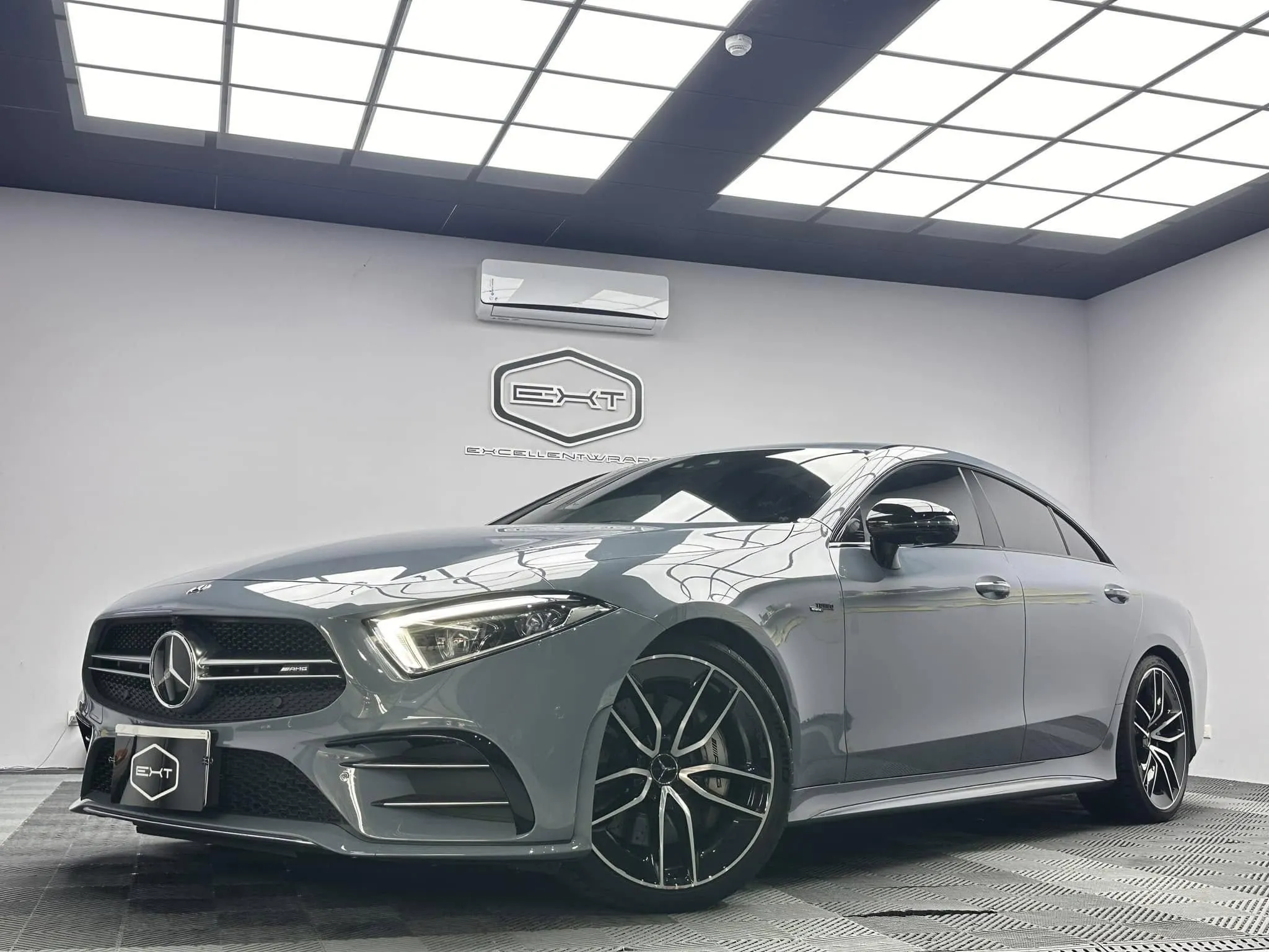 BENZ #全車改色-淺水泥灰｜台中車體包膜