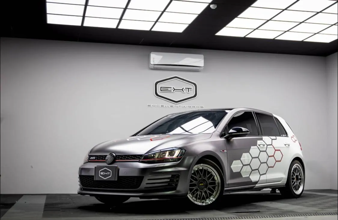 VW #Gti全車彩繪改色-消光鐵灰、彩繪
