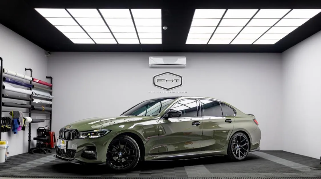 BMW #320i全車改色-高亮武士綠