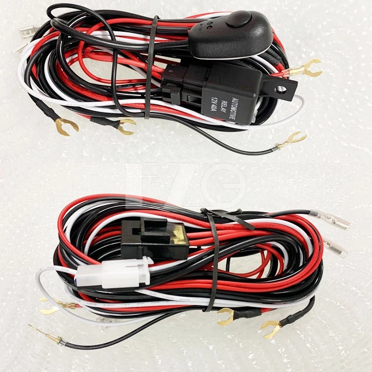 【高總裁LED 】台灣現貨 一對二加強線組 線組開關 繼電器 LED車燈專用 長條燈開關線束 工作燈開關線 霧燈開關