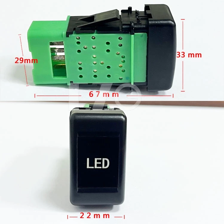 【高總裁LED 】台灣現貨 ISUZU 五十鈴 開關 附線 12V24V 大燈按鍵開關 日行燈 儀表板盲孔開關