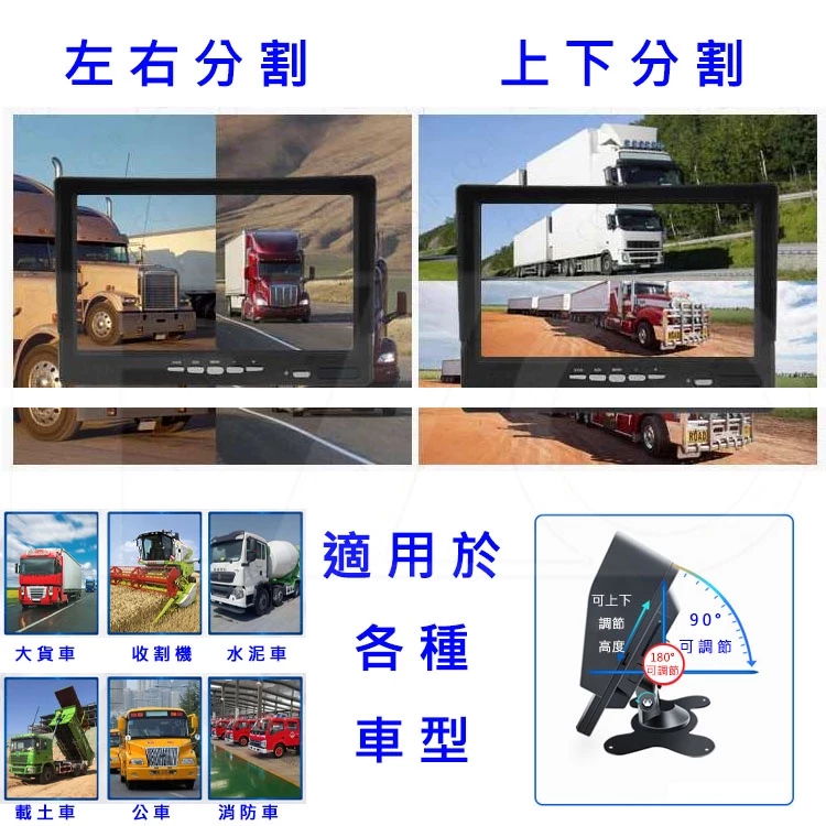 【高總裁LED 】台灣現貨 7吋 二路行車 高清全彩無光夜視記錄器 4K 防水鏡頭 保固一年 倒車顯影 循環錄影 大廣角